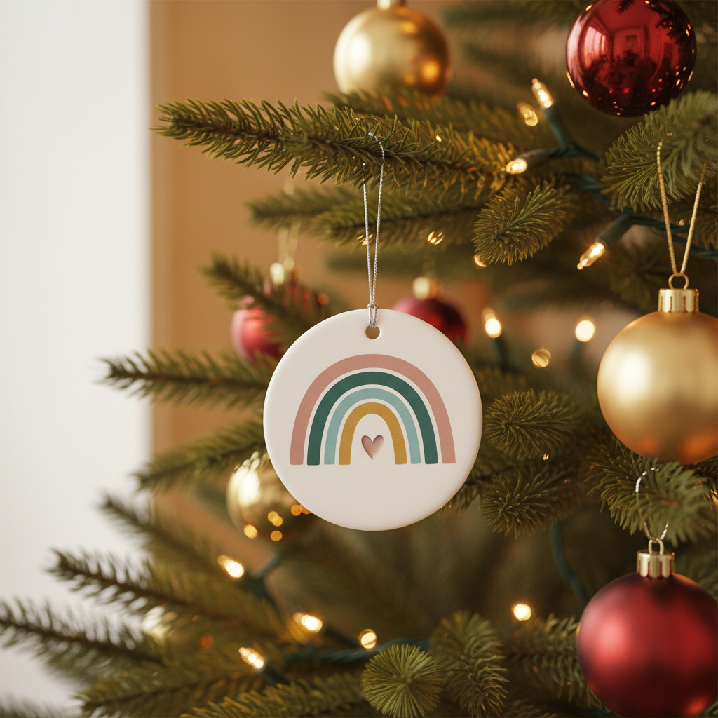 [2D FLAT ACRYLIC] 2025 Adoption Day Christmas Ornament - Heartfelt Keepsake Gift for a New Adoptive Family