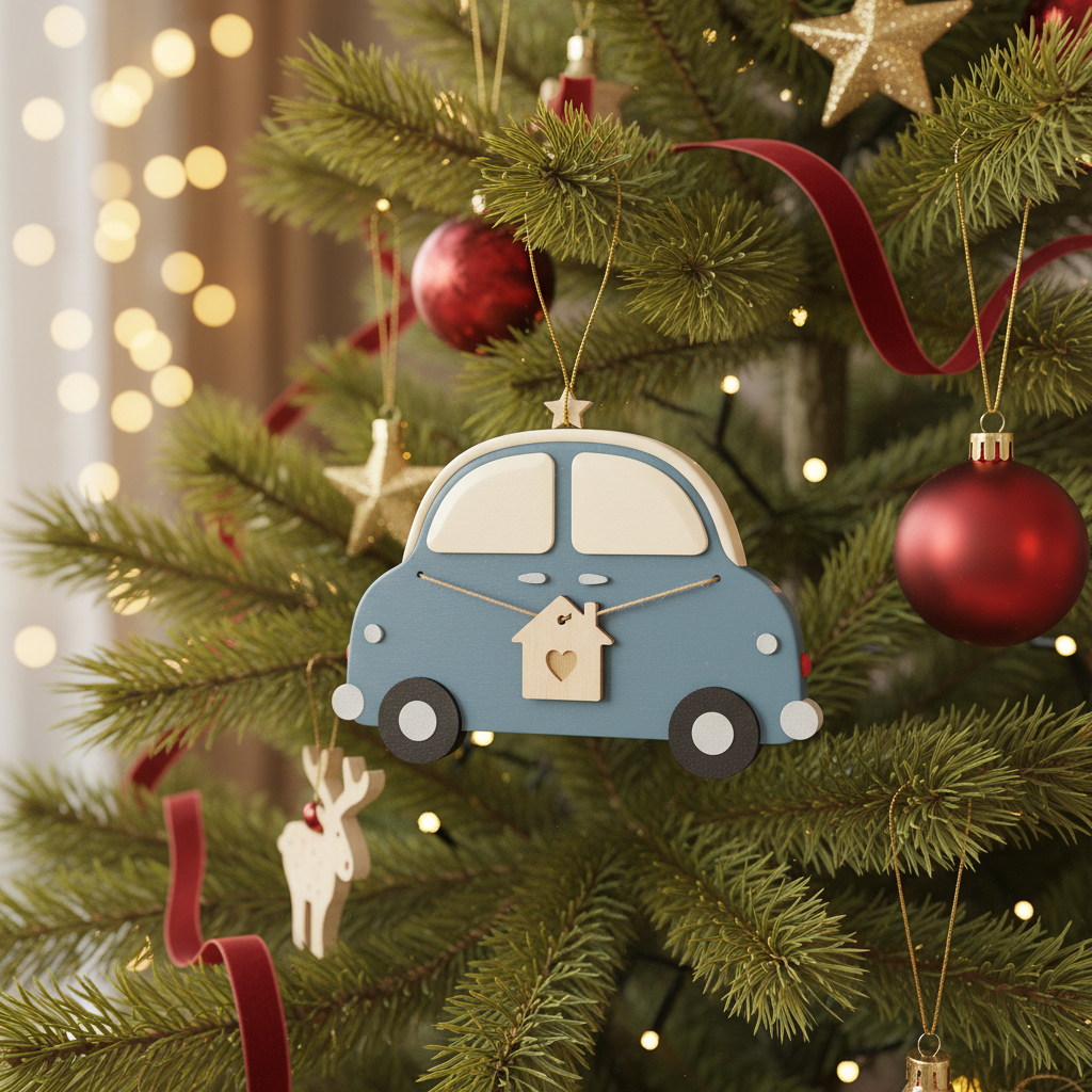 [2D FLAT ACRYLIC] Baby's First Christmas Ornament 2025 - New Family Keepsake