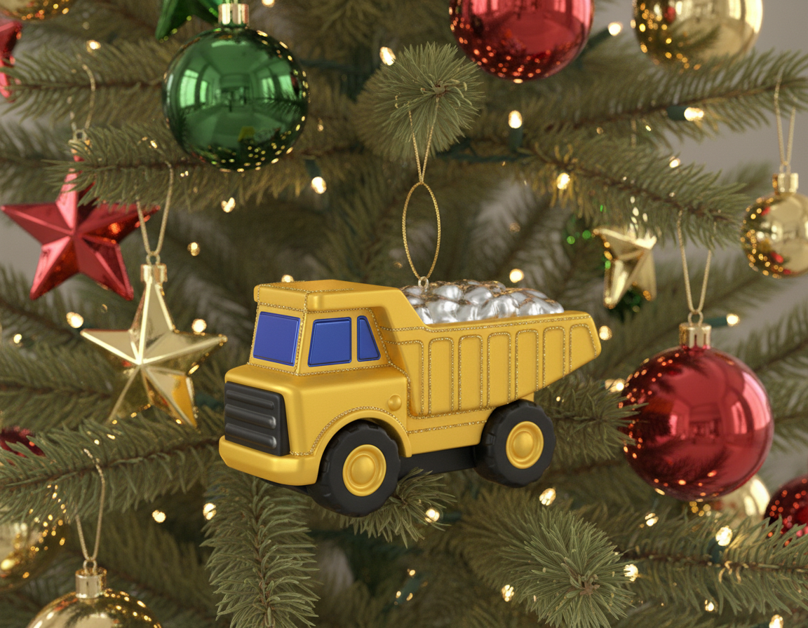 [2D FLAT ACRYLIC] Personalized Big Rig Truck Christmas Ornament | Gift for Truck Driver