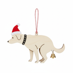 [2D FLAT ACRYLIC] Funny Dog Pooping Ornament 2025 – Hilarious Christmas Gag Gift