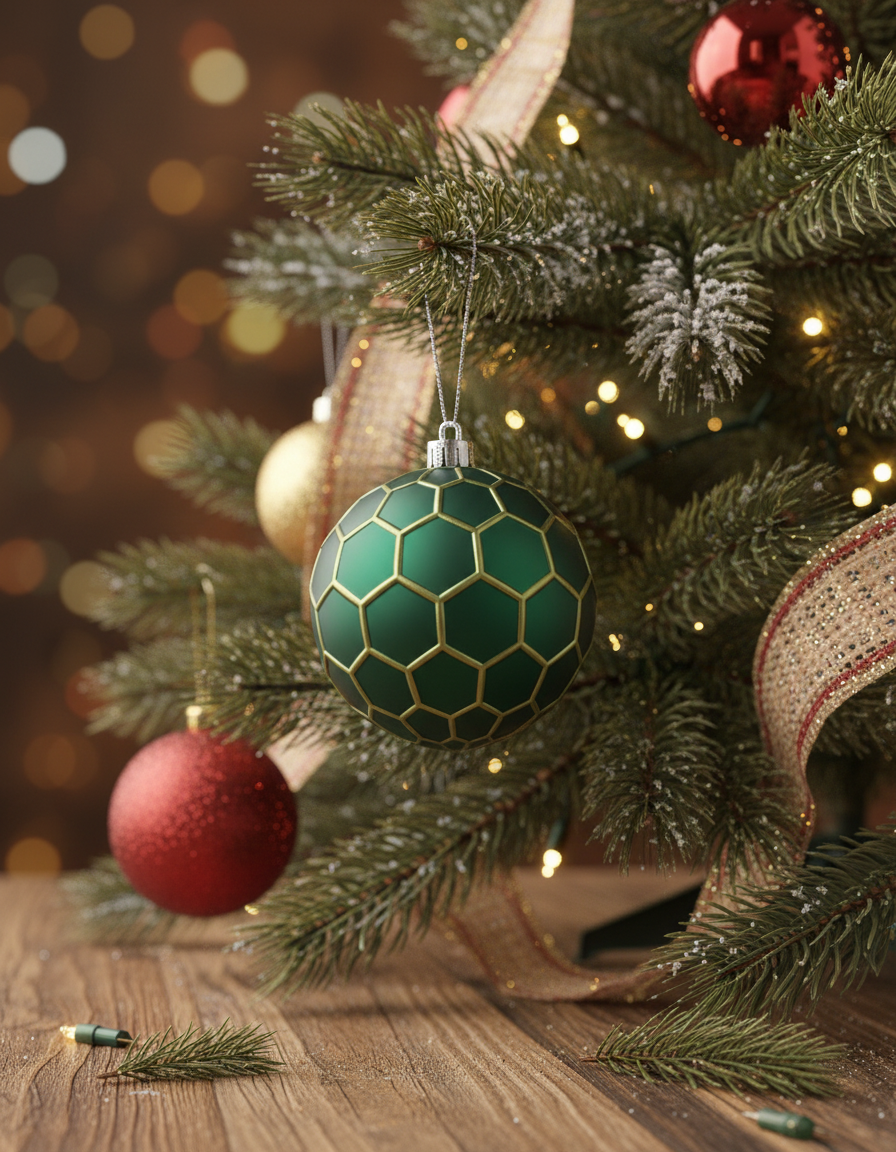 [2D FLAT ACRYLIC] Burgundy Velvet Christmas Ornaments – Flocked Holiday Tree Balls