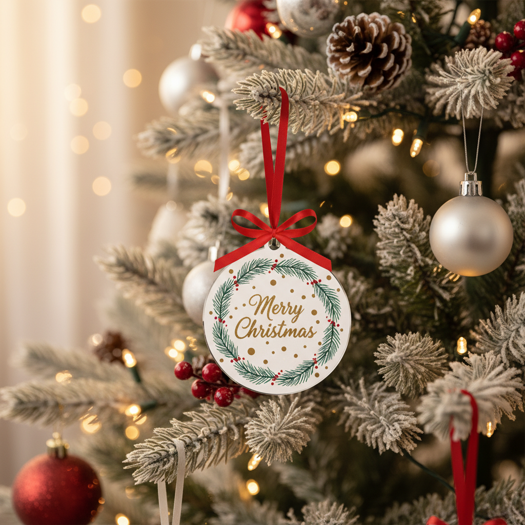 [2D FLAT ACRYLIC] 3-Inch Clear Acrylic Ornament Blanks for DIY Crafts