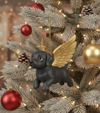 [2D FLAT ACRYLIC] Angel Yorkie Christmas Ornament | Memorial Dog Lover Holiday Decor