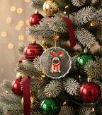 [2D FLAT ACRYLIC] Cavalier King Charles Spaniel Christmas Ornament | Ceramic Dog Lover Decoration