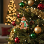 [2D FLAT ACRYLIC] Adorable Gingerbread Man Ornaments – Cute Christmas Tree Decor
