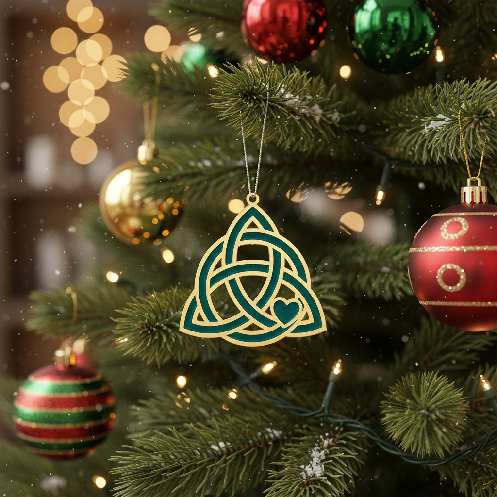 [2D FLAT ACRYLIC] Celtic Knot of Friendship Wood Ornament – Meaningful Holiday Gift for Friends