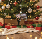 [2D FLAT ACRYLIC] Moo Deng Hippo Meme Christmas Ornament – Funny Acrylic Holiday Decoration