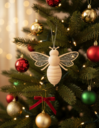 [2D FLAT ACRYLIC] Bee Ornament | 2D Flat Acrylic Ornament | Clear Bee Christmas Decoration | Modern Holiday Gift 2025 | Minimalist Tree Decor