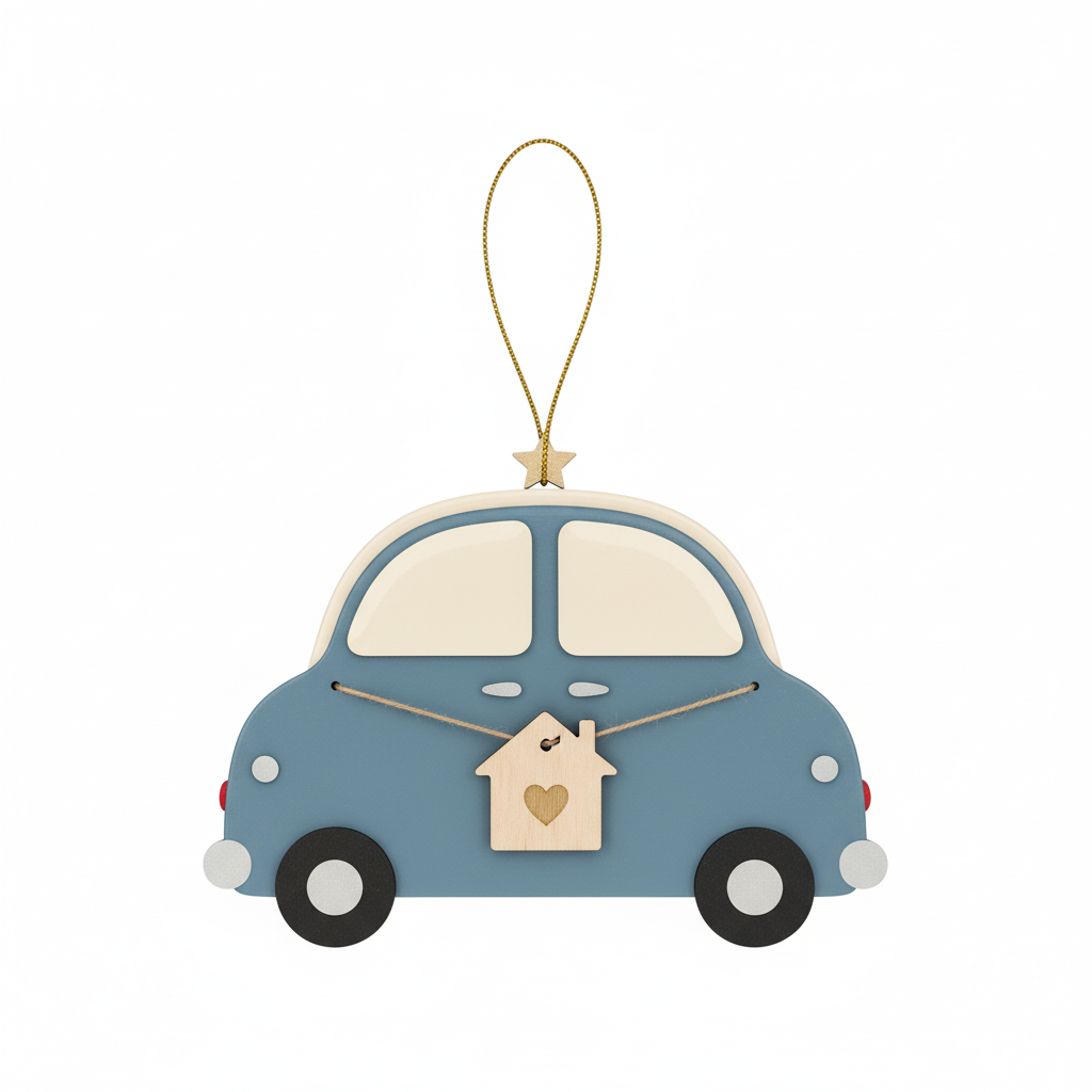 [2D FLAT ACRYLIC] Baby's First Christmas Ornament 2025 - New Family Keepsake