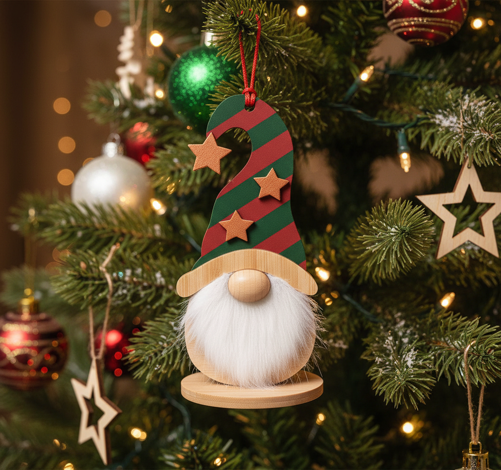 [2D FLAT ACRYLIC] Christmas Gnome Ornament