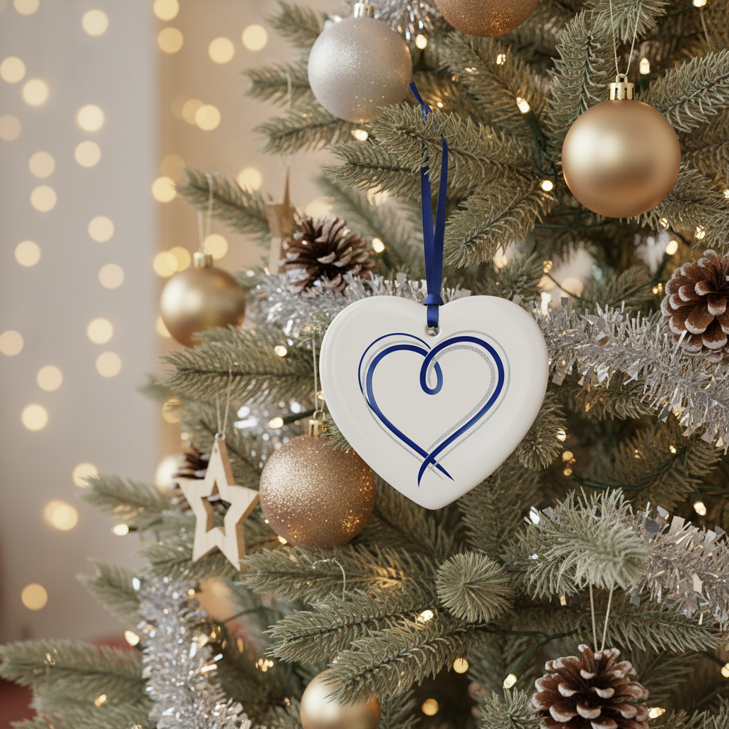 [2D FLAT ACRYLIC] Blue Car New Home Ornament - Layered Wood Moving Keepsake