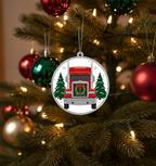 [2D FLAT ACRYLIC] Funny Trucker Christmas Ornament | Unique Wooden Holiday Decor & Truck Driver Gift