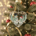 [2D FLAT ACRYLIC] Glass Snowman Christmas Ornament 2025 – Festive Holiday Keepsake Gift