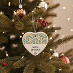 [2D FLAT ACRYLIC] Ceramic Heart Thank You Ornament – Appreciation Gift for Midwife or Friend