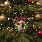 [2D FLAT ACRYLIC] Charming Goat Christmas Ornament – Farm Animal Lover Gift