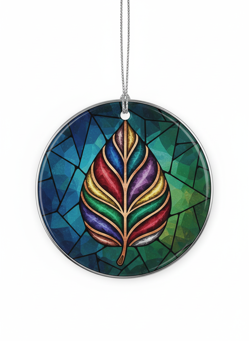 [2D FLAT ACRYLIC] Gallbladder Stained Glass Style Ornament – Unique Medical Gift for Doctors & Nurses