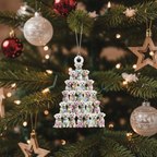 [2D FLAT ACRYLIC] Adorable Maltese Dog Christmas Ornament – 2D Holiday Keepsake & Car Charm