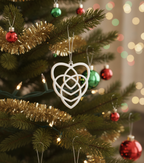 [2D FLAT ACRYLIC] Celtic Heart Mother and Child Ornament – Symbol of Eternal Love Gift for Mom