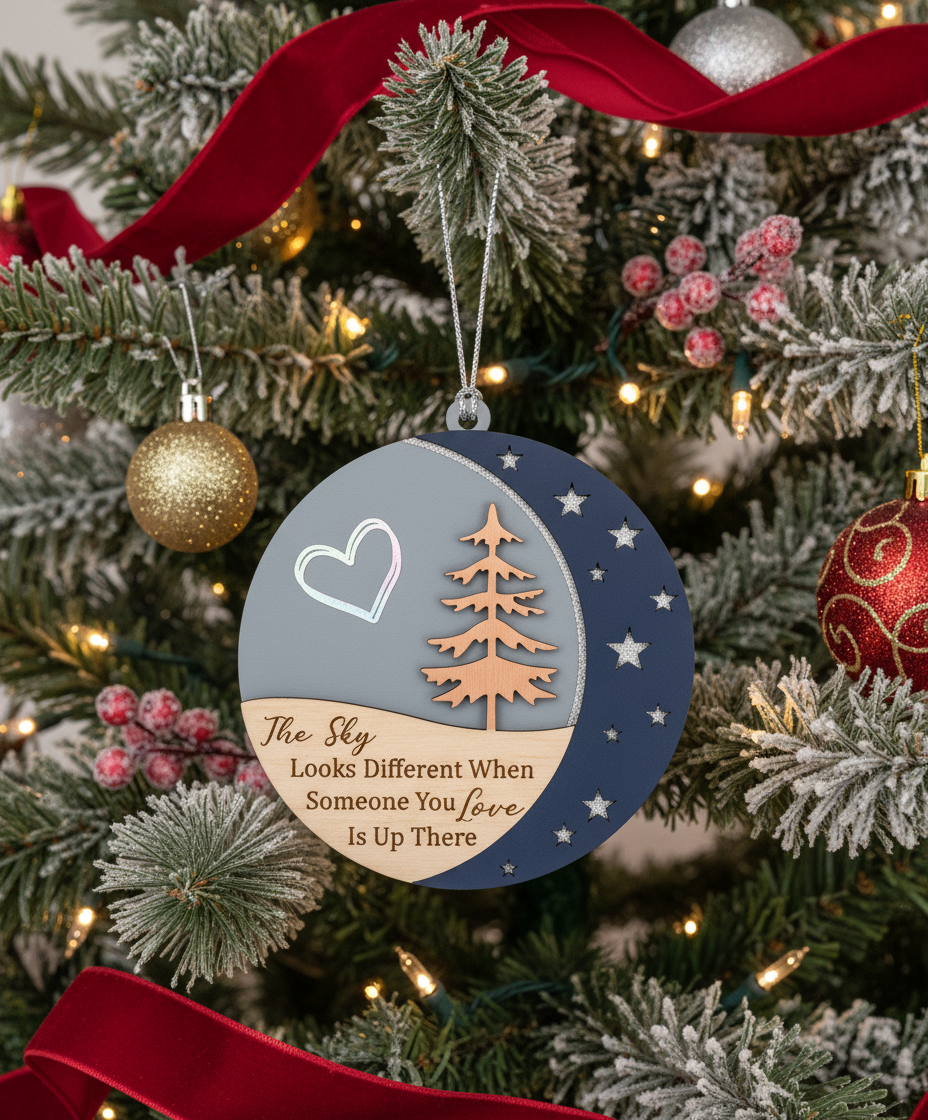 [2D FLAT ACRYLIC] Remembrance Memorial Ornament 2025 – The Sky Looks Different Sympathy Gift