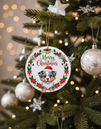 [2D FLAT ACRYLIC] Australian Shepherd Christmas Ornament | Double-Sided Aussie Dog Lover Gift