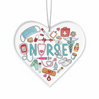 [2D FLAT ACRYLIC] Acrylic Nurse Christmas Ornament 2025 – Heartfelt Gift for Nurses & RNs