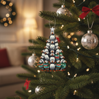 [2D FLAT ACRYLIC] Charming Puffin Christmas Ornament – 2D Acrylic Bird Decor for Animal Lovers