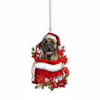 [2D FLAT ACRYLIC] English Mastiff Christmas Ornament – Festive Keepsake Gift for Dog Lovers