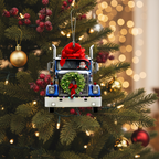 [2D FLAT ACRYLIC] Personalized Trucker Christmas Ornament | Ceramic Truck Driver Gift