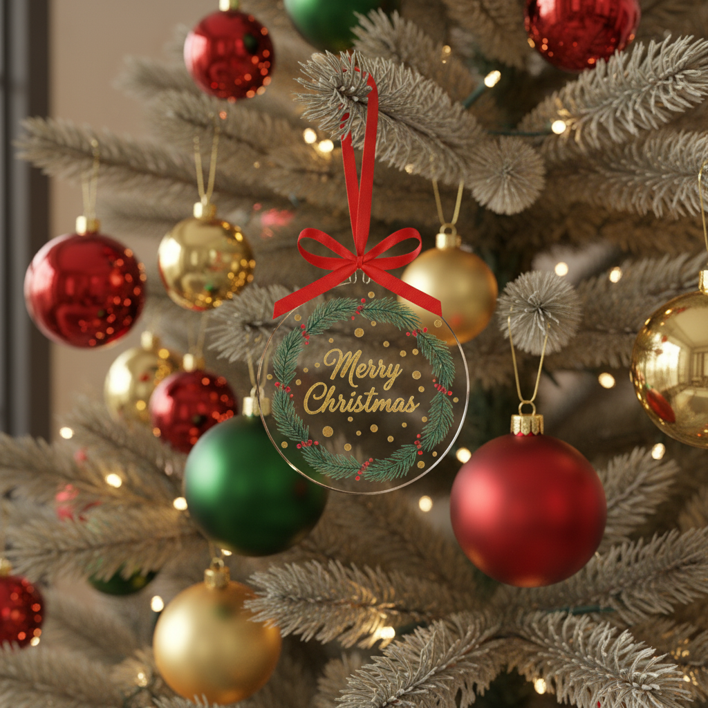 [2D FLAT ACRYLIC] 3-Inch Clear Acrylic Ornament Blanks for DIY Crafts