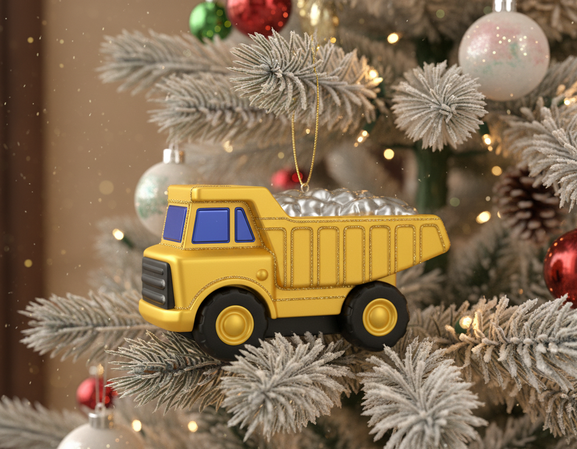[2D FLAT ACRYLIC] Personalized Big Rig Truck Christmas Ornament | Gift for Truck Driver