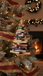 [2D FLAT ACRYLIC] Book Lover Christmas Ornament –  Decor for Readers