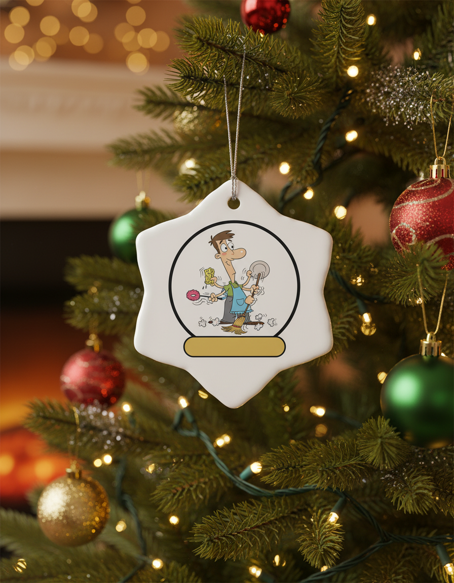 [2D FLAT ACRYLIC] Funny World's Greatest Stay at Home Dad Christmas Ornament – Unique Gift for Dad