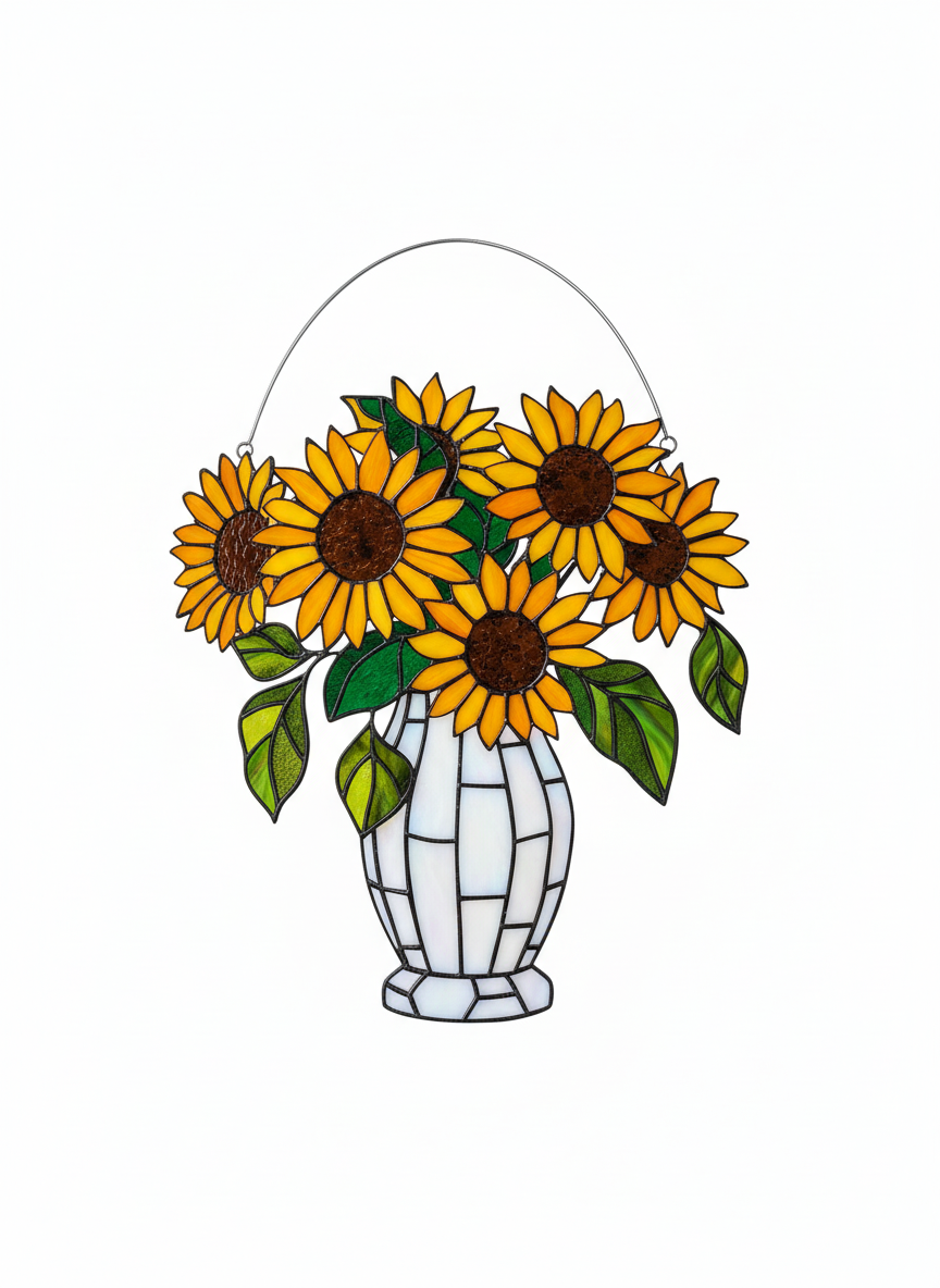 [2D FLAT ACRYLIC] Vibrant Sunflower Suncatcher Ornament – Acrylic Window & Wall Decor