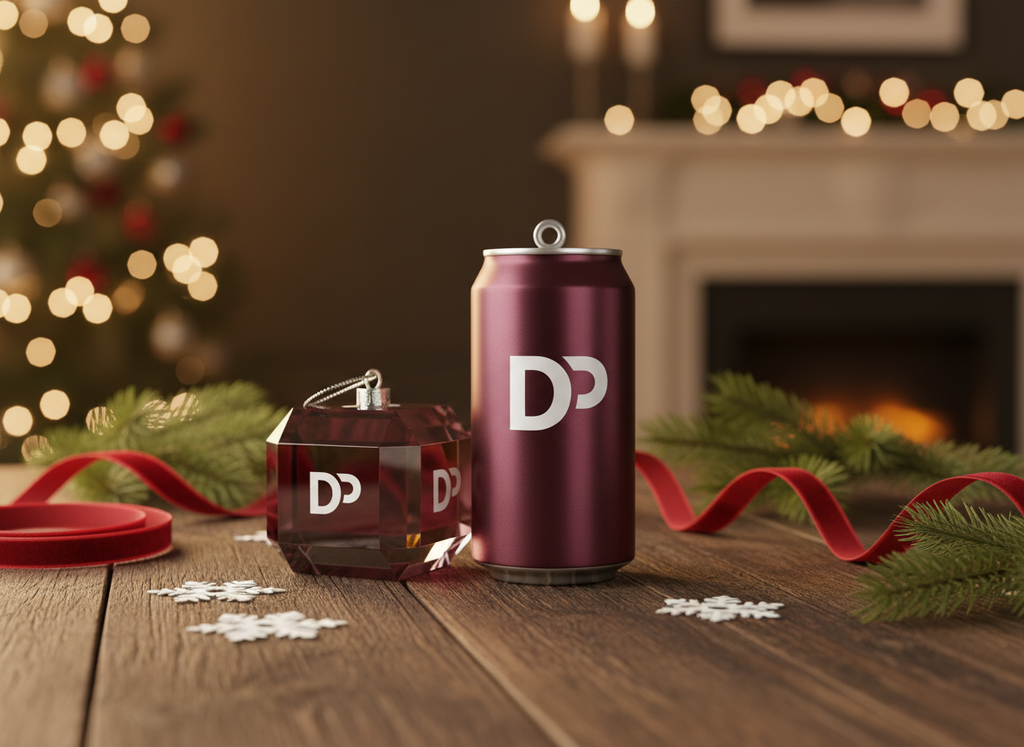 [2D FLAT ACRYLIC] Dr Pepper Soda Christmas Ornament – Fun 2D Holiday Decor for Fans