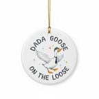 [2D FLAT ACRYLIC] Funny Goose Christmas Ornament for Dad - Silly Goose Holiday Decor Gift from Daughter or Son