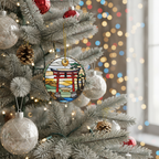 [2D FLAT ACRYLIC] Japanese Shinto Shrine Ornament – Faux Stained Glass Style Japan Travel Gift