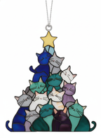 [2D FLAT ACRYLIC] Funny Cat Christmas Tree Ornament 2025 – Suncatcher Gift for Cat Lovers
