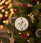 [2D FLAT ACRYLIC] Ceramic Dog Christmas Ornament 2024 | Keepsake Gift for Dog Lovers