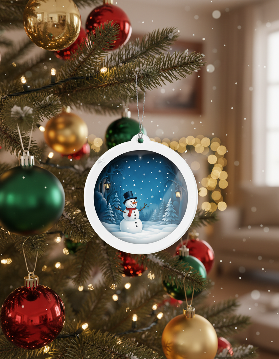 [2D FLAT ACRYLIC] Custom Dog Christmas Ornament 2025 – Personalized Pet Keepsake Gift