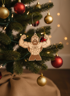 [2D FLAT ACRYLIC] Jason Kelce Shirtless Celebration Ornament – Funny Football Fan Gift