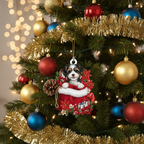 [2D FLAT ACRYLIC] Aussiedoodle Dog Christmas Ornament – Festive Keepsake & Dog Lover Gift