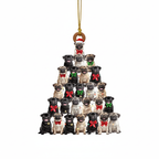 [2D FLAT ACRYLIC] Adorable Pomeranian Christmas Ornament – Holiday Keepsake Gift for Dog Lovers