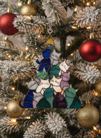 [2D FLAT ACRYLIC] Funny Cat Christmas Tree Ornament 2025 – Suncatcher Gift for Cat Lovers