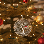 [2D FLAT ACRYLIC] 60th Diamond Wedding Anniversary Glass Ornament – Keepsake Gift for Parents & Couples