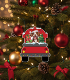 [2D FLAT ACRYLIC] Brittany Dog Christmas Ornament | Holiday Decor & Keepsake Gift for Dog Lovers