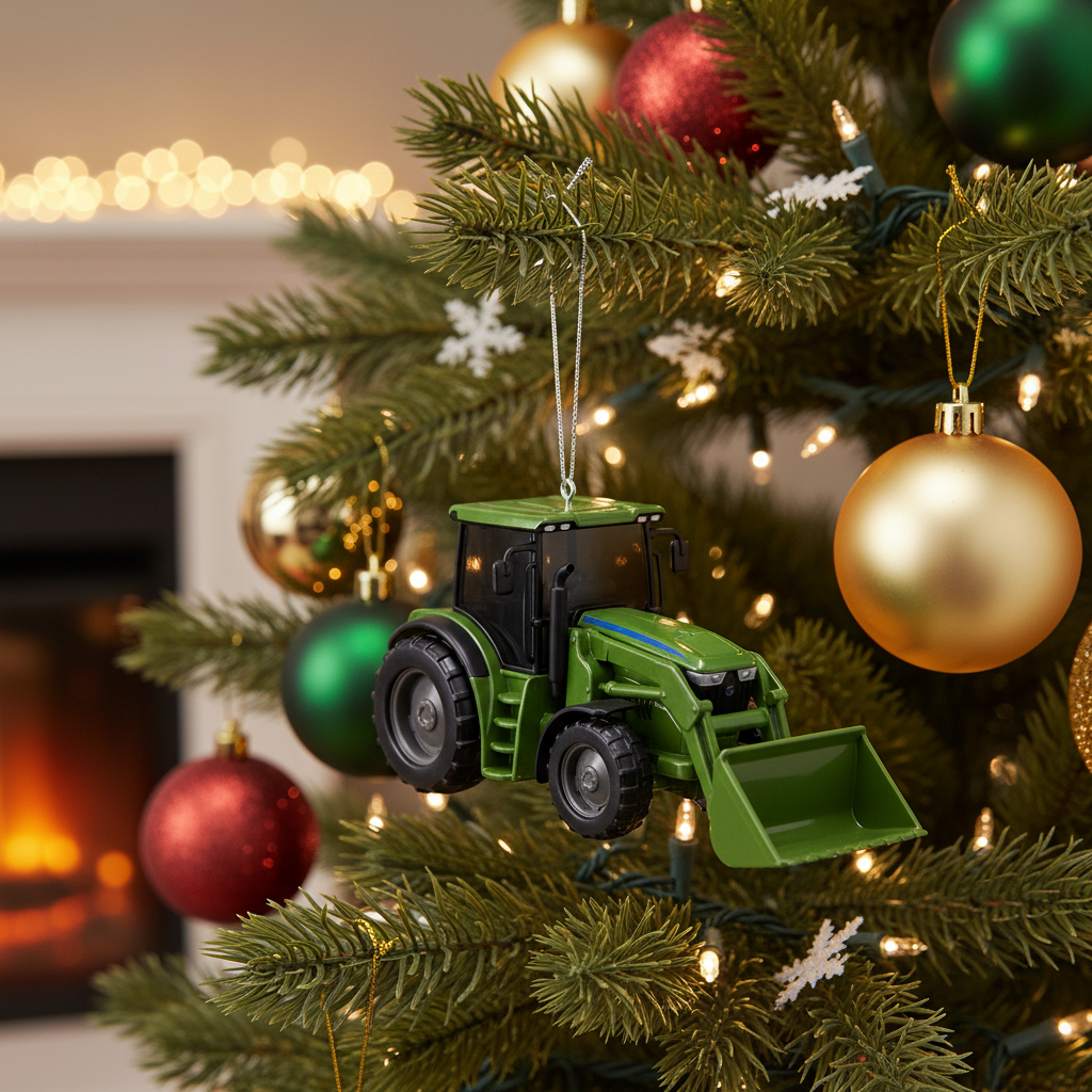 [2D FLAT ACRYLIC] Classic Semi-Truck Christmas Ornament | Truck Driver Gift & Holiday Decor