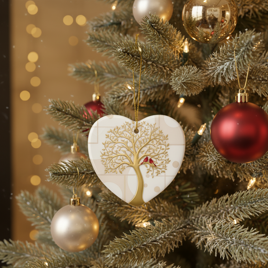 [2D FLAT ACRYLIC] 35th Wedding Anniversary Ornament – Ceramic Keepsake Gift for Couples