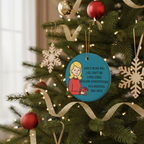 [2D FLAT ACRYLIC] Funny Christmas Ornament – Perfect White Elephant & Gag Gift for Friends