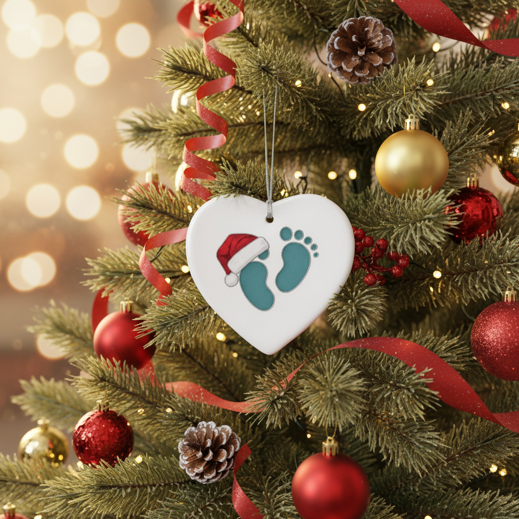 [2D FLAT ACRYLIC] Pregnancy Announcement Christmas Ornament – Heartfelt Keepsake Gift for Expecting Parents