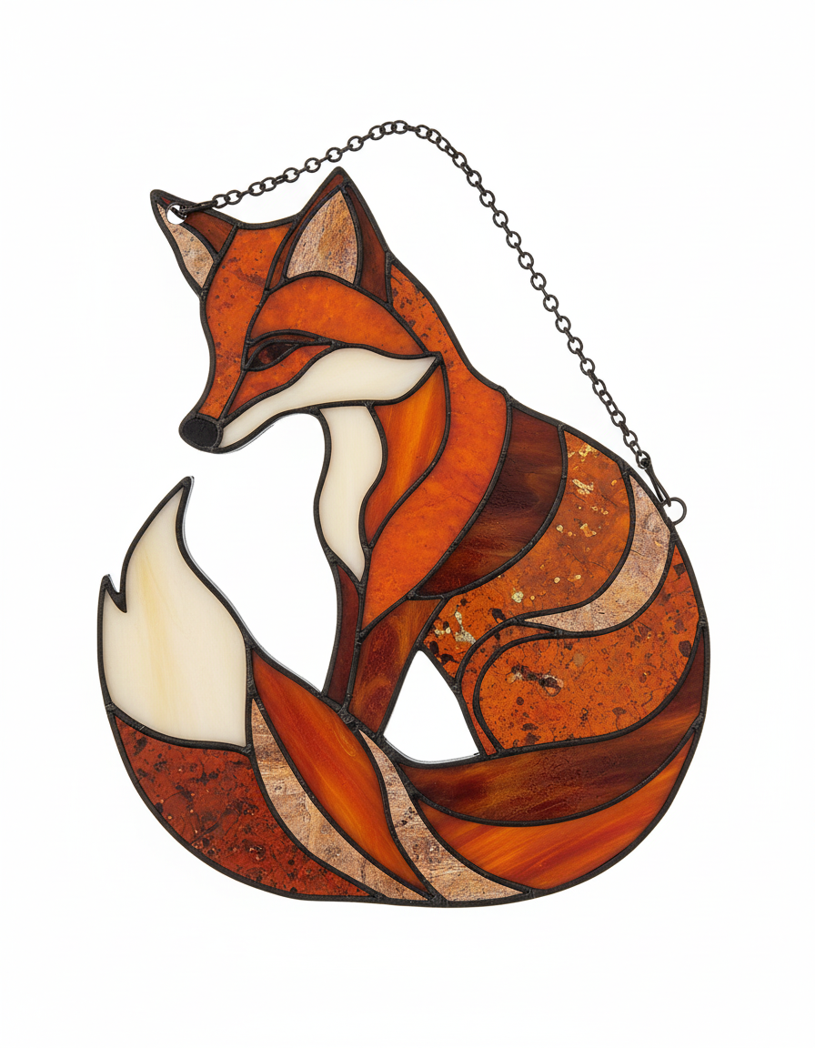 [2D FLAT ACRYLIC] Charming Fox Hanging Ornament – Acrylic Window Decor & Gift for Fox Lovers